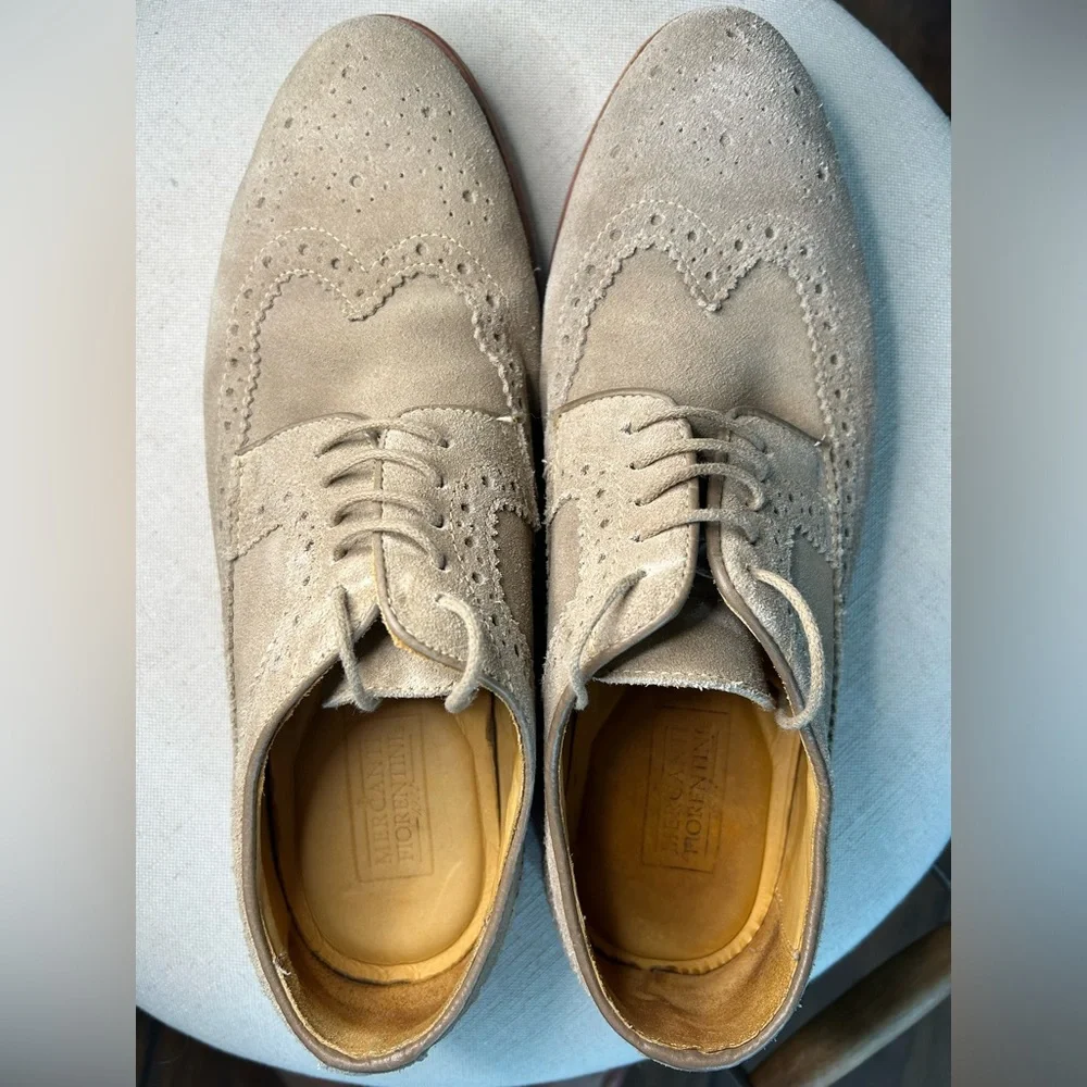 Mercanti Florentini Suede Wingtip Oxford Driving Dress Shoe Size 11